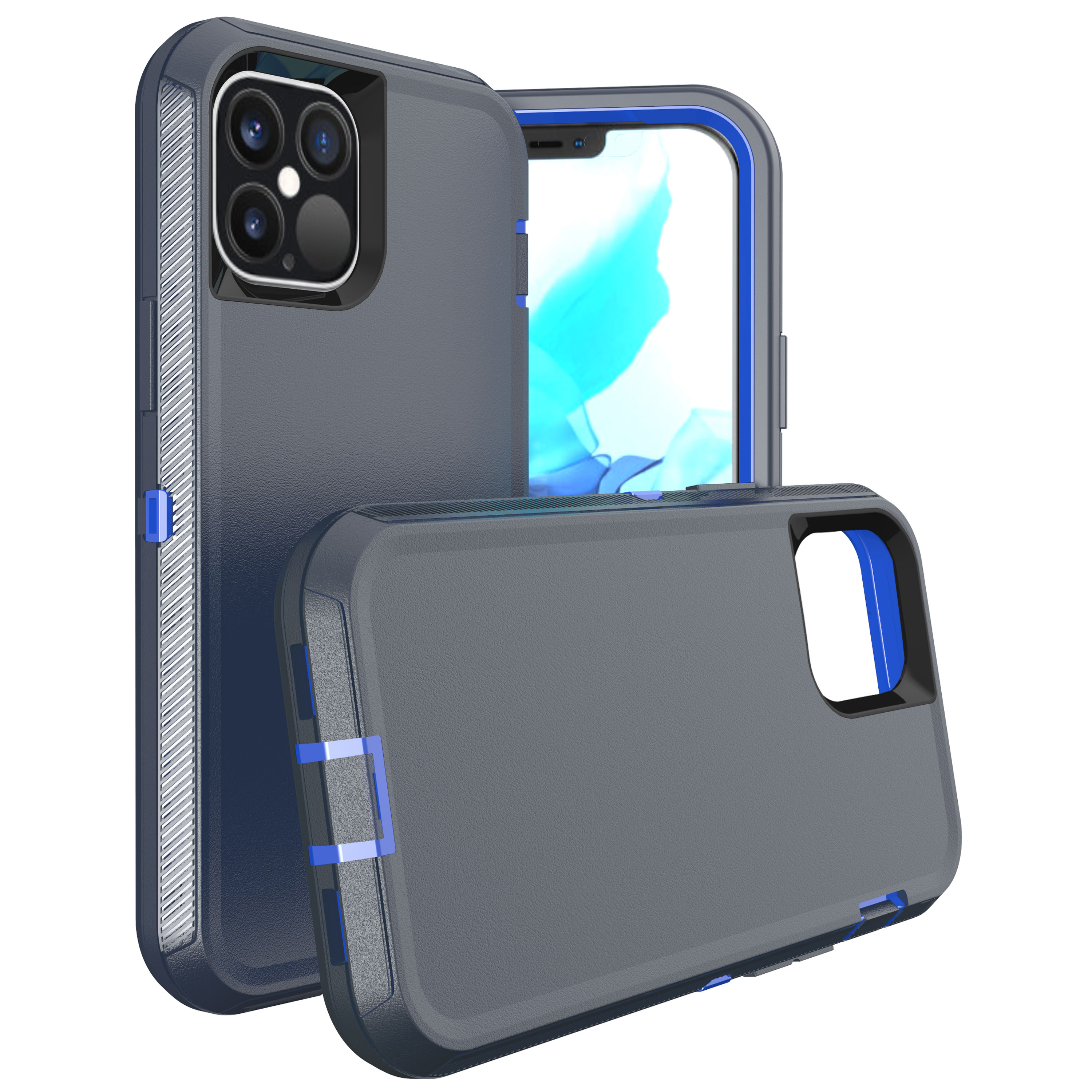 Armor Robot Case for IPHONE 12 Pro Max 6.7 (Navy Blue - Black)